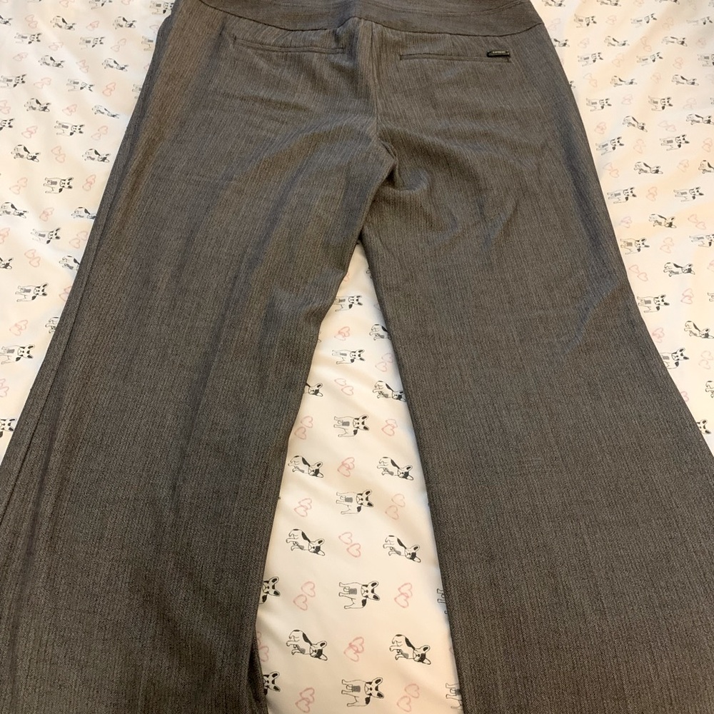Warm flare legged dress pants.